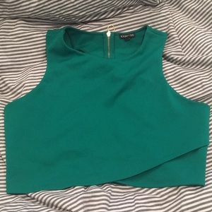 Green crop top